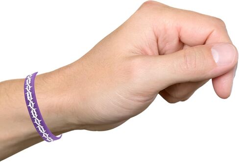 Needzo Amazing Love Lent Silicone Crown of Thorns Bracelet with Double Sided Prayer Card, Catholic Holiday Unisex Jewelry, John 3:16 Gifts, One Size Fits Most, 3 Pack, One Size, Silicone, Agate in Saudi Arabia