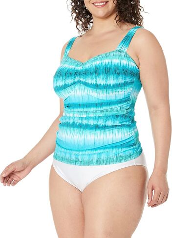 Profile by Gottex Women's Aqua Fresco Full Figure Square Neck Swim Tankini in Saudi Arabia