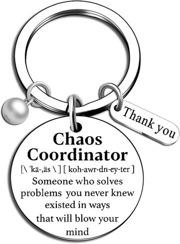 Ikacvb Chaos Coordinator Gifts For Women Boss Lady Gifts Coworkers Office Gifts For Women Teachers Appreciation Gifts Woman Keychain Gift Christmas Than You in Saudi Arabia