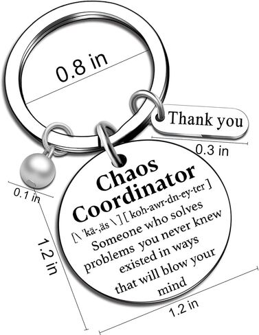 Ikacvb Chaos Coordinator Gifts For Women Boss Lady Gifts Coworkers Office Gifts For Women Teachers Appreciation Gifts Woman Keychain Gift Christmas Than You in Saudi Arabia