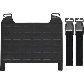 Tactical MOLLE Placard, Tactical Molle Front Flap with G-Hooks and Buckles Kit,Molle Hook and Loop Panel for Chest Rig,Hunting Vests