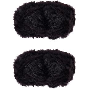 BEEFLYING 2 Roll Skeins Super Soft Fur Yarn Chunky Fluffy Faux Fur Yarn Fluffy Eyelash Yarn for Crochet Knit Blanket Rug Clothes Knitting-2×30m(2×32.8yds,51g×2)-Dark Orange in Kuwait