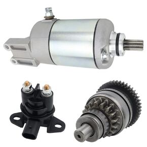 Starter & Bendix & Relay for Can-Am Defender HD5 All Models 2017-2021| Traxter HD5 All Models 2018-2021, 420-684-282 420-684-283 18823 57-2734 SMU0287,Defender HD5 Starter Traxter HD5 Starter