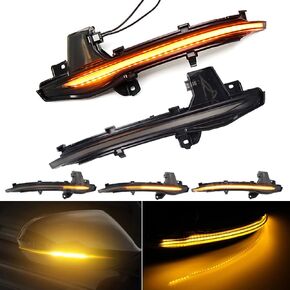 Hacreyatu Dynamic LED Sequential Side Mirror Turn Signal Light Blinker Indicator For Audi A6 C8 4K A7 4K8 A8 D5 2018 2019 (LHD)