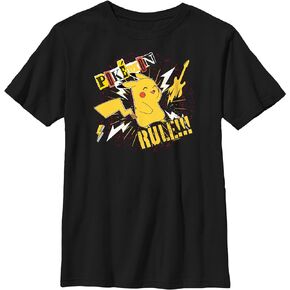 Fifth Sun Kids Pokemon Rule Guitar Boys Short Sleeve Tee Shirt