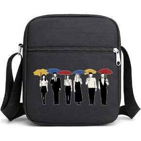 TV Show Merchandise Friends Crossbody Shoulder Bag for Women Men Handbag with Adjustable Strap, Cell Phone Pouch, Small Crossbody Bag (Black)