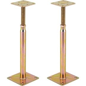 Adjustable Floor Jack，Mini Post Jack,Floor Bottom Support,Telescoping Jack for Temporary Support, Size Range 10"-13"(2PACKS).