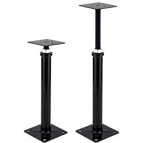 2 Pack Adjustable Floor Jack,Mini Screw Jack,Telescoping Jack for Temporary Support,Post 12" to 16" (Black).