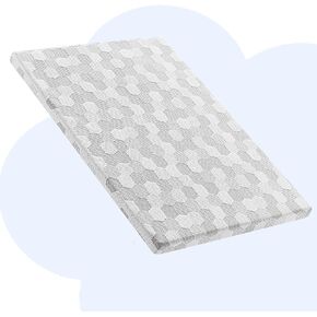 Waterproof Pack and Play Mattress Pad, Comfort Foam Pack N Play Mattresses Topper, Breathable Baby Playpen Mattresses, Playard Mattress for Pack and Play - Removable Washable Cover, 38"x26"x1"