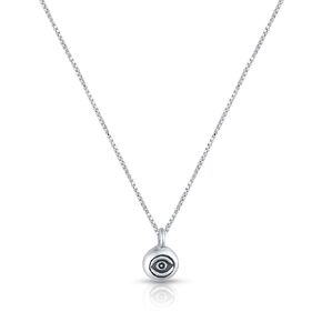 Evil Eye Necklace Tiny Silver Evil Eye Pendant 925 Sterling Silver Necklace
