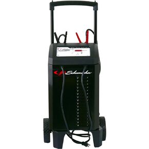 Schumacher SC1632 225A 6V/12V Fully Automatic Wheeled Battery Charger and Jump Starter – For Car, SUV, Truck, and Boat – 40A Boost Mode – Reverse Hook-up Protection