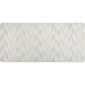 Mouse Pad Desk Mat Leather Desk Pad Large Gaming Desk Cover Protector Mat for Keyboard Computer Laptop Office Waterproof 35.4 x 16.5 Inch Checkered White and Green