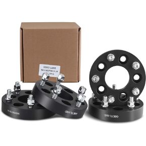 محولات فواصل عجلة جوتلاند 5x4.5 إلى 5x5 (114.3 إلى 127 ملم) سمك 1-1/4 بوصة 5 عروة 1/2x20 مسامير، عبوة من 4
