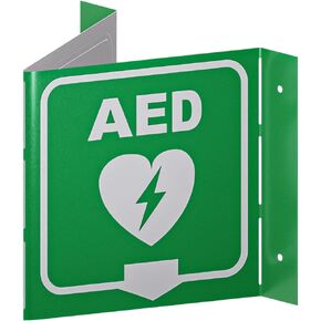 Stay Safe with our OSHA Compliant Folded Projecting First Aid Sign - 5"x7", 1mm Aluminum, Essential Workplace Safety Warning