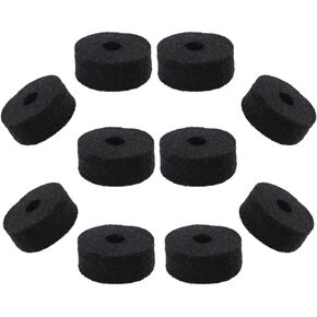 Pack of 10 Round Soft Black Cymbal Stand Felt Washer, Drum Felts Replacement, Enhance Your Drum Kit Sound and Protect Your Cymbals