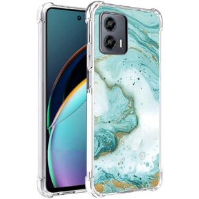 for Moto G 5G 2024 Case, Slim Flexible TPU for Girls Women Airbag Bumper Shock Absorption Rubber Soft Silicone Cover for Motorola Moto G 5G 2024 (Big Flower)
