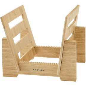 Crosley AC1052A-BA Record Storage Display Stand, Bamboo