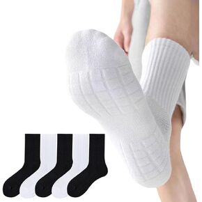 Hiflyer 5 Pairs Mens Athletic Socks Training Socks Men, Basketball Socks Men & Women, Thick Compression Sports Socks for Men & Women