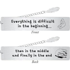 Slacker Literature Bookmarks, Personalized Stainless Steel Bookmark, Metal Bookmark with Artistic Engraved Patterns, Funny Bookmark for Women Men Friends Book Lovers.