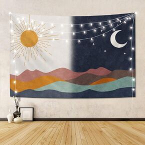 SUOTEMEIFEI Minimalist Sun Boho Tapestry, Minimalist Abstract Wall Art Bedroom Living Room Decoration, College Dormitory Wall Hanging