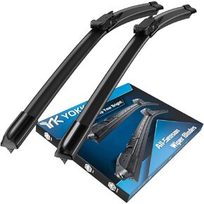 24"+22" Windshield Wiper Blades - Replacement for Volvo S80 2004-2006, S60 2005-2009, XC70 V70 2005-2007, XC90 2005-2015, Front Wiper Premium All-Seasons OEM Quality, 2 Packs（Pinch Tab）