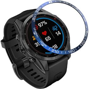 Bezel Ring Compatible for Garmin Fenix 7S Bezel Loop Adhesive Cover Anti Scratch Protection Stainless Steel Metal Bezel Styling Dial Frame Circle Protective Case Cover for Garmin Fenix 7S