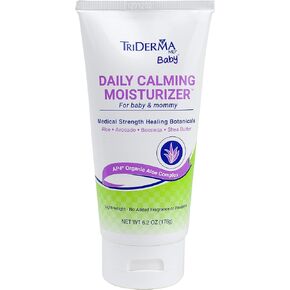 TriDerma Daily Calming Baby Moisturizing Lotion for Baby's Sensitive Skin with Soothing AP4 Aloe Vera, Avocado & Vitamins B & E, Fragrance Free, 6.2 ounce