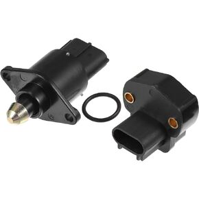 X AUTOHAUX 1 Set 4874373AB Throttle Position Sensor TPS and Fuel Injection Idle Air Control Valve Kit for Wrangler TJ/LJ 1998-2005 with 2.5L or 4.0L Engine