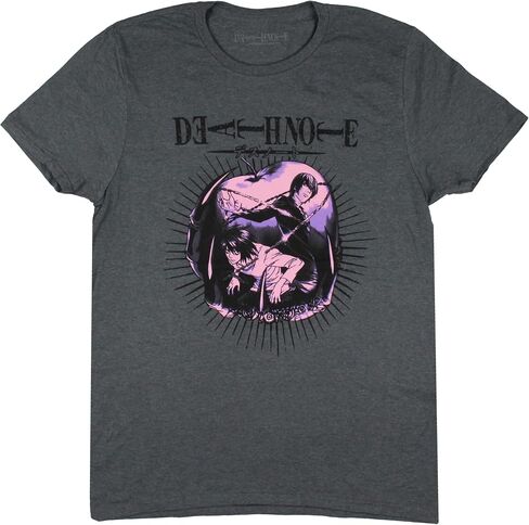 تي شيرت رجالي مطبوع عليه Death Note Temptation Apple Character Design Anime Graphic Print للبالغين in Saudi Arabia