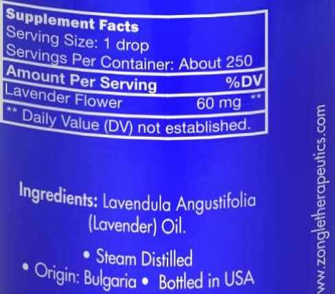 Zongle Lavender Essential Oil, Bulgaria, Safe To Ingest, Lavandula Angustifolia, 15 mL in Kuwait