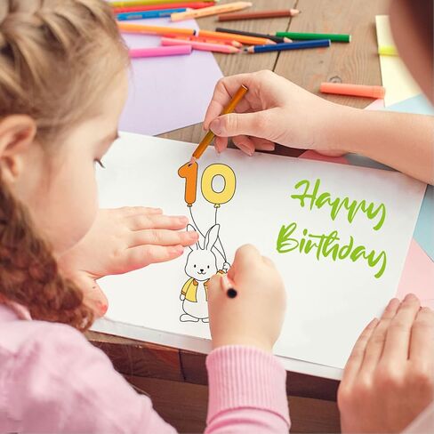 GLOBLELAND Happy Birthday and Number Clear Stamp 2024 Rabbit Silicone Clear Stamp Memorial Day Rubber Stamp for Scrapbook Journal Card Making 4.3x5.8inch in Saudi Arabia