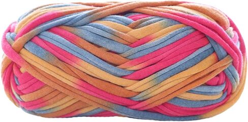 2 Pack of Colorful Knitting Yarn Fabric Crochet Cloth T-Shirt Yarn for DIY Knitted Fabric Art Basket Bag 200g in Saudi Arabia
