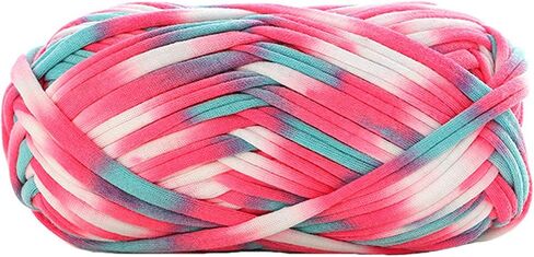 2 Pack of Colorful Knitting Yarn Fabric Crochet Cloth T-Shirt Yarn for DIY Knitted Fabric Art Basket Bag 200g in Saudi Arabia