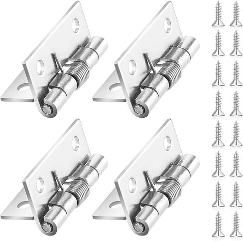 4 Pcs Small Spring Hinge Spring Loaded Hinges Self Closing Loaded Door Hinges 1.5 Inch Gate Opening Stainless Steel Spring Hinges for Doors Interior Continuous Door Hinges for Cabinet Screen Cafe Door in Saudi Arabia