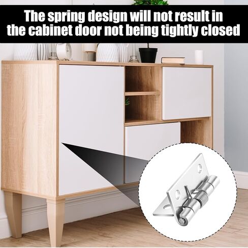 4 Pcs Small Spring Hinge Spring Loaded Hinges Self Closing Loaded Door Hinges 1.5 Inch Gate Opening Stainless Steel Spring Hinges for Doors Interior Continuous Door Hinges for Cabinet Screen Cafe Door in Saudi Arabia