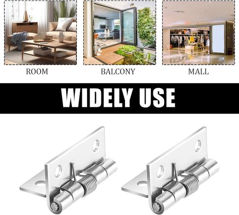 4 Pcs Small Spring Hinge Spring Loaded Hinges Self Closing Loaded Door Hinges 1.5 Inch Gate Opening Stainless Steel Spring Hinges for Doors Interior Continuous Door Hinges for Cabinet Screen Cafe Door in Saudi Arabia