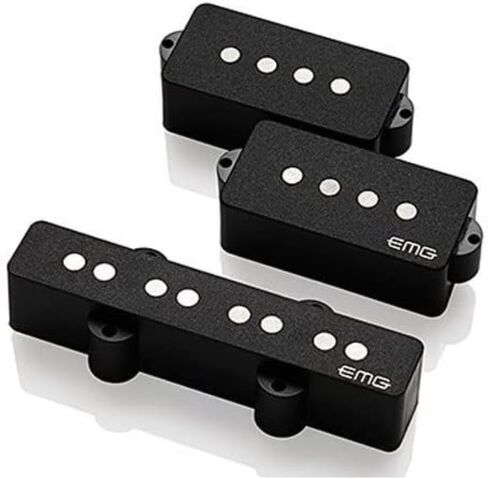 EMG GZR-PJHZ (Geezer Butler) مجموعة التقاط جيتار PJ Bass باللون الأسود مع 12x قطع جيتار فندر، وقماش تلميع الصوت السائل in Saudi Arabia