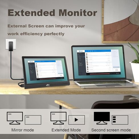 شاشة كينوا المحمولة التي تعمل باللمس مقاس 11.6 بوصة IPS شاشة الكمبيوتر المحمول FHD 1366x768P شاشة خارجية HDMI USB C منفذ HDR التوصيل والتشغيل شاشة السفر لأجهزة الكمبيوتر المحمول والكمبيوتر الشخصي والهاتف Mac Xbox PS4/5 Switch مكبرات الصوت المدمجة in Kuwait