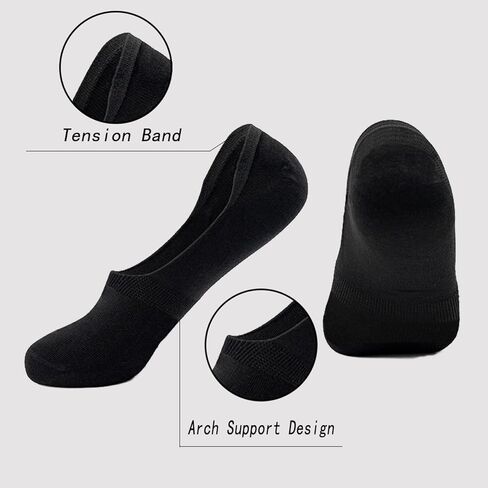 No Show Socks 6 Pairs for Men Size 10-13 White Black Gray Cotton Socks Low Cut Ankle Non Slip Athletic Running Novelty Casual Invisible Liner Boat Socks for Women Size 11-12-13-14 in Kuwait