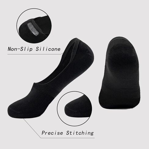 No Show Socks 6 Pairs for Men Size 10-13 White Black Gray Cotton Socks Low Cut Ankle Non Slip Athletic Running Novelty Casual Invisible Liner Boat Socks for Women Size 11-12-13-14 in Kuwait