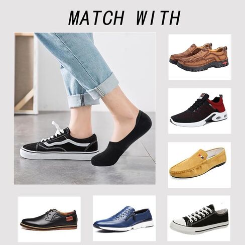 No Show Socks 6 Pairs for Men Size 10-13 White Black Gray Cotton Socks Low Cut Ankle Non Slip Athletic Running Novelty Casual Invisible Liner Boat Socks for Women Size 11-12-13-14 in Kuwait
