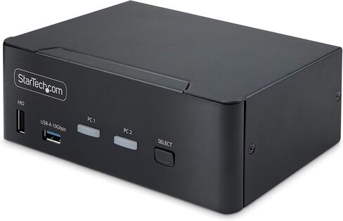 StarTech.com 2-Port Dual-Monitor DisplayPort 1.4 KVM Switch, 8K 60Hz / 4K 144Hz, 2X USB 3.2 10Gbps Ports, TAA Compliant in Saudi Arabia