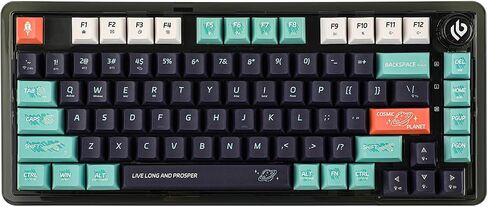 EPOMAKER x LEOBOG K81 Gasket-mounted Custom Mechanical Keyboard with Knob, BT5.0 2.4G/ USB-C Wired Wireless Gaming Keyboard, Hot Swappable, NKRO, for Win/Mac (Pink Bunny, Ice Crystal Switch) in Saudi Arabia