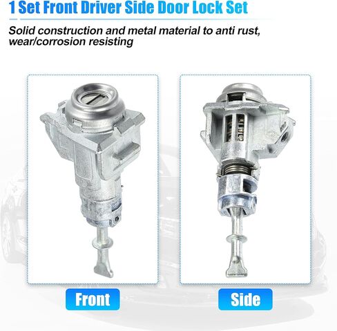 X AUTOHAUX 1 Set Door Lock Cylinder Set Kit with 2 Keys for Kia Optima 2011-2018 Left Driver Side Door Lock Set Tumbler with Key 819702TA00 81970-2TA00 LH Metal in Saudi Arabia