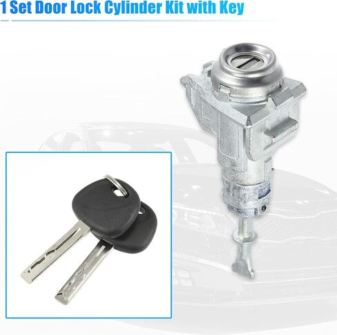 X AUTOHAUX 1 Set Door Lock Cylinder Set Kit with 2 Keys for Kia Optima 2011-2018 Left Driver Side Door Lock Set Tumbler with Key 819702TA00 81970-2TA00 LH Metal in Saudi Arabia