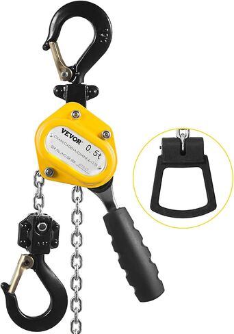Mophorn Hand Mini Lever Chain Hoist, 0.5T 10FT, Yellow in Saudi Arabia