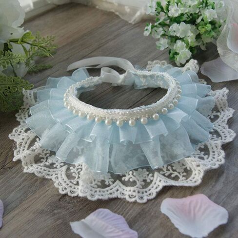 Pet Bandana CostumeCat Dog Cute lace Princess Saliva Towel Dog bib Scarf bib bib Small Dog cat Dress up Accessories in Saudi Arabia