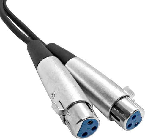Seismic Audio - SA-Y4 - 1' Splitter Patch Cable - 1 XLR Male to 2 XLR Female in Kuwait