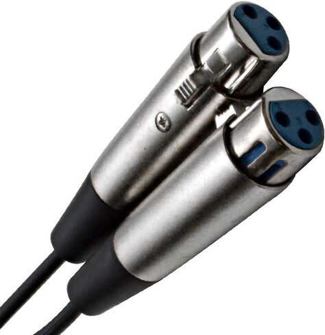 Seismic Audio - SA-Y4 - 1' Splitter Patch Cable - 1 XLR Male to 2 XLR Female in Kuwait