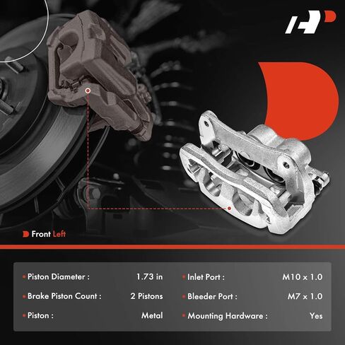 A-Premium Disc Brake Caliper Assembly with Bracket Compatible with Select Lexus and Toyota Models - NX200t, NX300, NX300h, RX350, RX450h, Highlander - Front Left Driver Side in Saudi Arabia
